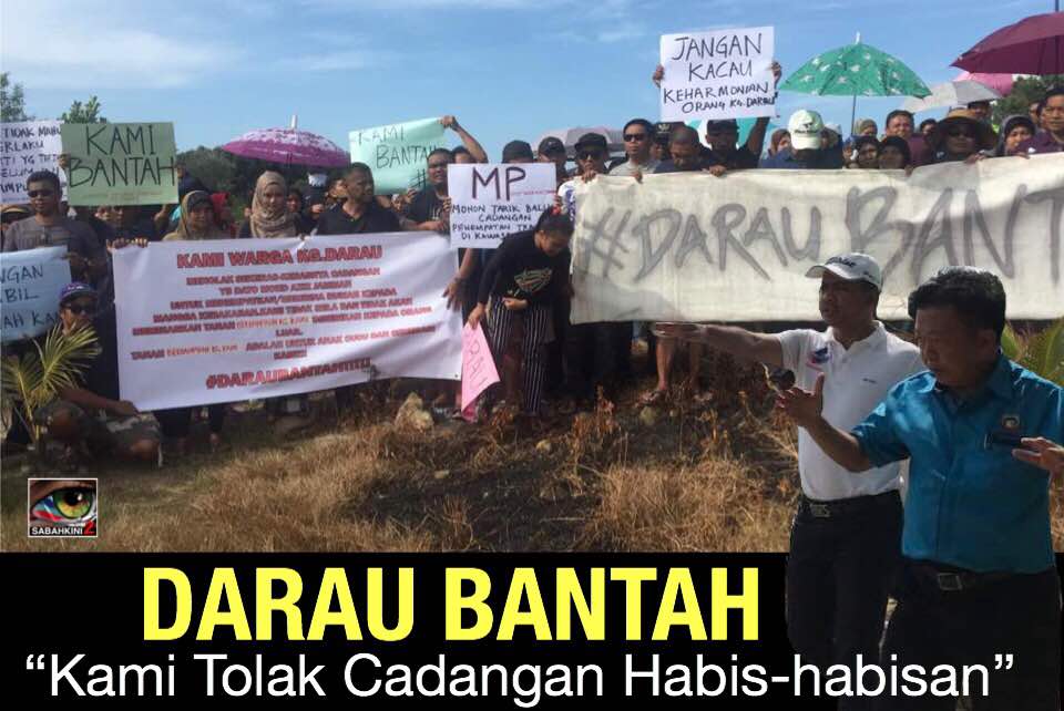 Protes 'Darau Bantah' tolak Penempatan Setinggan Ahli Parlimen Sepanggar