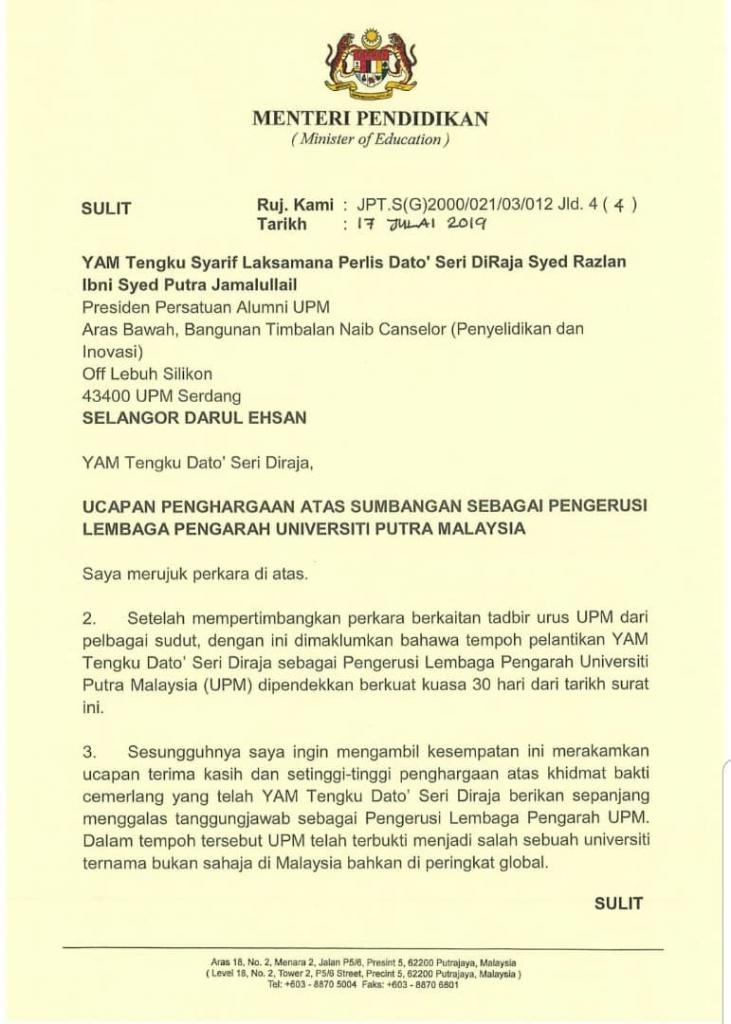 Terdesak jawatan NC UPM, tutup kes rasuah, Dr Saleh TKP ...