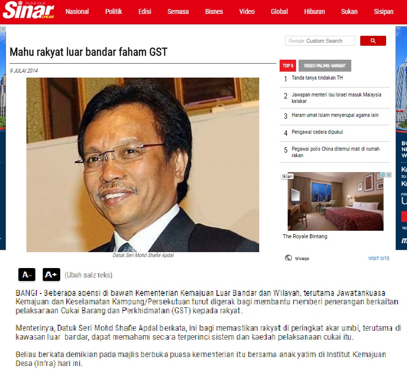 Shafie Apdal Presiden Warisan risau propaganda BN